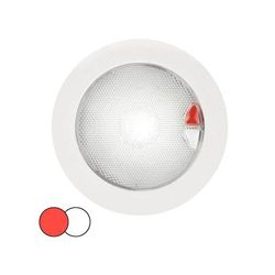 Hella Marine EuroLED 150 Recessed Surface Mount Touch LED Lamp w/ White Plastic Rim Red/White 980630002