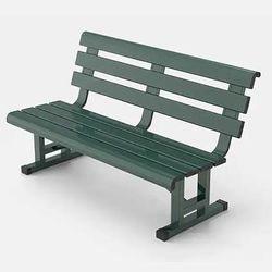 Putterman Court Rest Aluminum Bench with Back Court Equipment Green