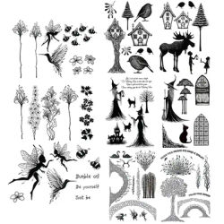 2025 Fairy Bird Plants Rubber Stamps Clear Stamps for DIY Scrapbooking Card Transparent Stamp Making Photo Album Crafts Decor