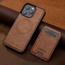 TEMU High-end Business Magnetic Holder Mobile Phone Case For Iphone 7p/8p/xs/xr/11/12/13/14/15/16pro Max/plus/mini