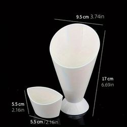 TEMU 1pc Rectangular Plastic Snack Cup, Portable Serving Container For Fries & Salad, Ideal For Outdoor Camping, Picnic & Travel