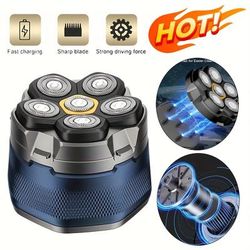 TEMU Magnetic Electric Shaver For - Usb Rechargeable, Cordless Head & Facial Trimmer With Led Display, Home & Travel, Bald Head Shaver