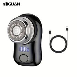 TEMU Men's Electric Shaver, Usb Charging, Digital Display And Multiful-function, Compact And Portable, Suitable For Business Trips, A Good Chioce For Holiday Gift For Men.