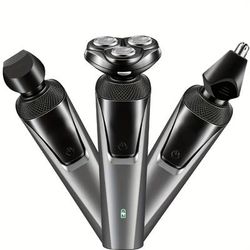 TEMU 3-in-1 Multi-functional Men's Electric Shaver, Cordless Ear & Nose Hair Trimmer, Groomer, Usb Type C Charging, 500mah Lithium Battery, Rechargeable, Ideal Holiday Gift
