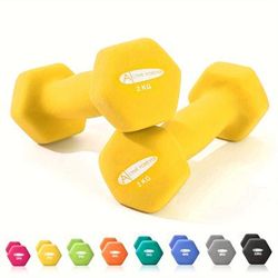 TEMU Dumbbells Set Of 2, Hex Dumbbells Pair, Neoprene Waterproof Non-slip