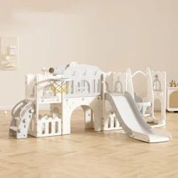 Slide, Multifunctional Indoor Swing Set, Plastic Play Set for Kids Fun, Home Entertainment, Early Learning