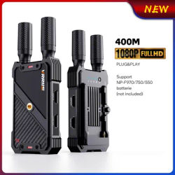 HDMI Wireless Extender Kit Video Transmitter Receiver for Live Church Home Gaming Cameras Supported with NP-F Series Batteries