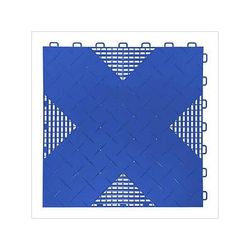 TurboTile Hybrid-X 17x17-Inch Blue Garage Floor Sample Tile (1-Pack)