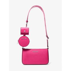 Michael Kors Jet Set Small Saffiano Leather Crossbody Bag with Case for Apple Airpods Pro® Pink One Size