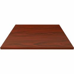 Lorell Hospitality/Conference Tabletop, 0.1" Edge, 36" x 36"1", Band Edge, Mahogany (LLR87243)