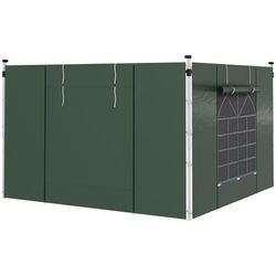 TEMU Gazebo Side Panels With Windows And Doors, For 3x3m Or 3x6m Pop Up Gazebo, 2 Pack Sides