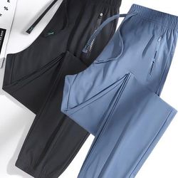 TEMU Set Of 2 Women's Summer Sports Long Pants, Casual Waist Pants With Zipper Pockets, Stylish Tapered Joggers.