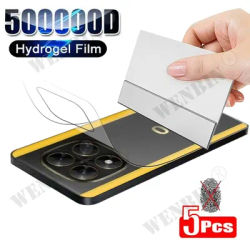 5Pcs Hydrogel Film For Xiaomo Poco X7 X6 Pro 5G Screen Protector For Poco X7 X6 Pro 5G Back Film