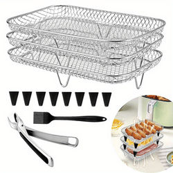 TEMU 1 Set Stainless Steel Air Accessories, Af300uk Af400uk, Non-food , -end , Cookware Inserts