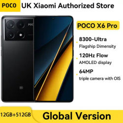 POCO X6 Pro 5G - Smartphone 12+512GB, 64MP triple camera, 6.67" 120Hz POLED display, 5000mAh, 67W turbo charging