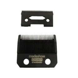 Madeshow G9C M50 Clipper Blade,Replacement Fixed Black Diamond Carbon DLC Faper Hair Clipper Blade