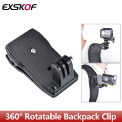 360° Rotatable Backpack Clip Strap Quick Mount For GoPro Hero 13 12 11 10 9 8 7 Insta360 X2 X3 X4 DJI Osmo Action 5 4 3 2 Camera