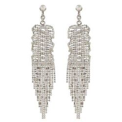Curtain Call,'Thai Handcrafted Sterling Silver Waterfall Earrings'