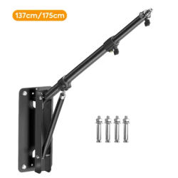 137/175cm Photography Heavy Flexible Ring Light Wall Mount Ceiling Triangle Boom Arm Studio Strobe