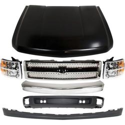 Replacement Grille Assembly Plastic Chrome Grille, 1-year unlimited-mileage warranty KIT-050417-12