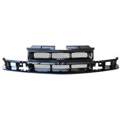 Key Parts Grille Assembly Plastic Black OE Replacement Series, limited warranty 0872-047