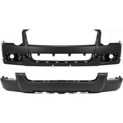 Replacement Bumper Cover Primed, Front, Upper & Lower, 1-year unlimited-mileage warranty SET-F010354P-2