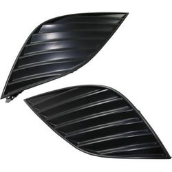 Replacement Bumper Grille Textured Black, Front, Driver & Passenger Side, Outer, 1-year unlimited-mileage warranty SET-RT01550001