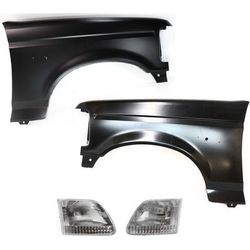 Replacement Fender Steel Primed, Front, Driver & Passenger Side, 1-year unlimited-mileage warranty KIT-092718-12