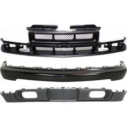 Replacement Bumper Steel Painted Black, Front, 1-year unlimited-mileage warranty KIT-062817-25
