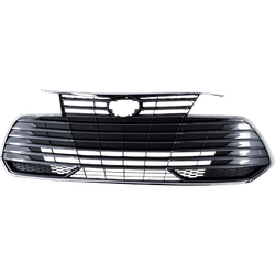 Replacement Grille Assembly Plastic Painted Silver Grille, 1-year unlimited-mileage warranty RT07010031