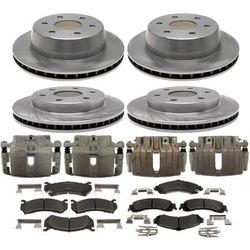 Raybestos Brake Kit With Calipers Natural Caliper & Hardware R-Line Series, Front Rear, limited warranty KIT-210516-809