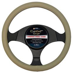 Dash Designs Steering Wheel Cover Leatherette Vinyl Tan Slip-On Comfort Grips Performa Pro Grip, 1-year limited warranty 3322TN