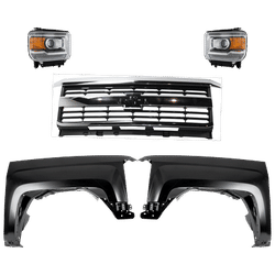Replacement Grille Assembly Plastic Gray Grille, 1-year unlimited-mileage warranty KIT-022123-102