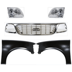 Replacement Grille Assembly Plastic Chrome Grille, 1-year unlimited-mileage warranty KIT-022423-990