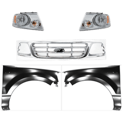 Replacement Grille Assembly Plastic Chrome Grille, 1-year unlimited-mileage warranty KIT-022423-1006