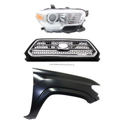 Replacement Grille Assembly Plastic Chrome Grille, 1-year unlimited-mileage warranty KIT-031323-29701