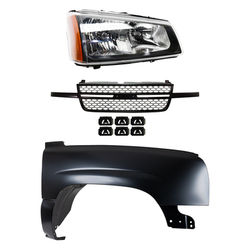Replacement Fender Steel Primed, Front, Passenger Side, 1-year unlimited-mileage warranty KIT-022123-12401