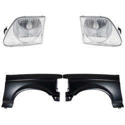 Replacement Fender Steel Primed, Front, Driver & Passenger Side, 1-year unlimited-mileage warranty KIT-022423-82003