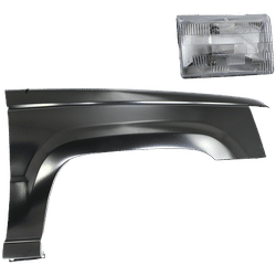 Replacement Fender Steel Primed, Front, Passenger Side, 1-year unlimited-mileage warranty KIT-030323-7604