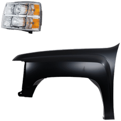 Replacement Fender Steel Primed, Front, Driver Side, 1-year unlimited-mileage warranty KIT-022123-8305