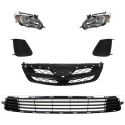 Replacement Grille Assembly Plastic Painted Black Grille, 1-year unlimited-mileage warranty KIT-092823-137