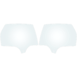 Replacement Door Glass, Rear, Driver & Passenger Side, 1-year unlimited-mileage warranty SET-RF48130029