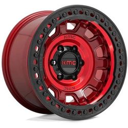 KMC Wheel Aluminum Red, Lifetime Limited Warranty on Structure; 1 Year Finish KM23679060915N