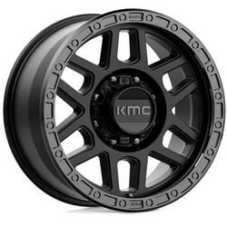 KMC Wheel Aluminum Satin Black, Lifetime Limited Warranty on Structure; 1 Year Finish KM54489080718