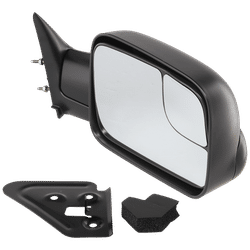 JC Whitney Mirror Textured Black, Passenger Side, 1-year limited warranty JDG49R