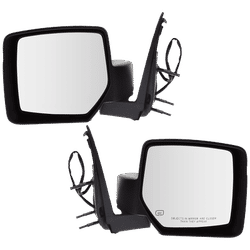 JC Whitney Mirror Textured Black, Driver & Passenger Side, 1-year limited warranty SET-JJP37ER-2