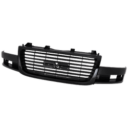 Replacement Grille Assembly Plastic Painted Black Grille, 1-year unlimited-mileage warranty RC07010117