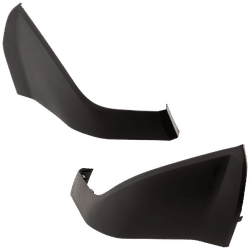 Replacement Bumper Filler Textured Black, Front, Driver & Passenger Side, Outer, 1-year unlimited-mileage warranty SET-RD04030003