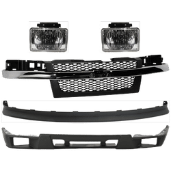 Replacement Grille Assembly Plastic Textured Gray Grille, 1-year unlimited-mileage warranty KIT-082224-C580