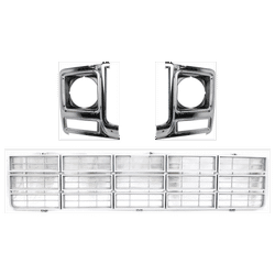 Replacement Grille Assembly Plastic Silver Grille, 1-year unlimited-mileage warranty KIT-082224-C645